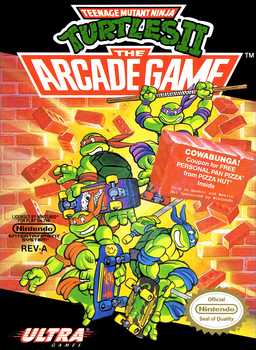 Teenage Mutant Hero Turtles II - The Arcade Game (Europe) box art